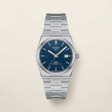 Deep Blue Textured Dial Steel Watch