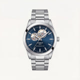 Ocean Blue Open-Heart Automatic Steel Watch