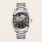 Smoked Silver Open-Heart Automatic Steel Watch