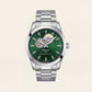 Emerald Green Open-Heart Automatic Steel Watch