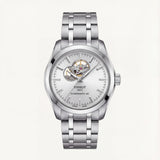Silver Open-Heart Automatic Steel Watch