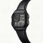 Stealth World Time Digital Leather Watch