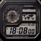 Bronze World Time Digital Leather Watch