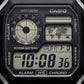 Vintage World Time Digital Leather Watch