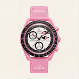 Pink Chrono Moon-Style Sports Watch
