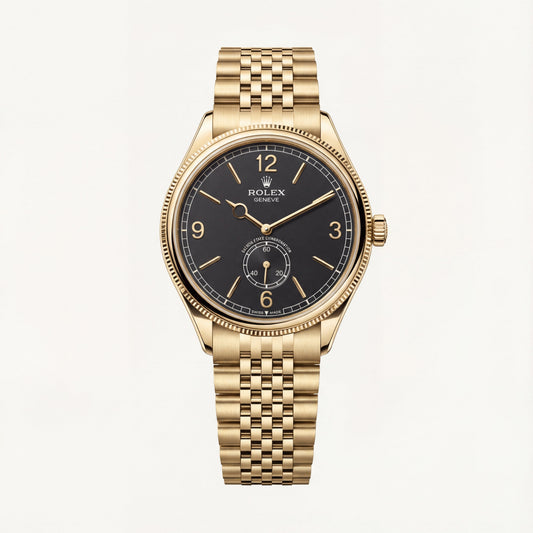 Vintage Gold Black Dial Small Seconds Men’s Watch