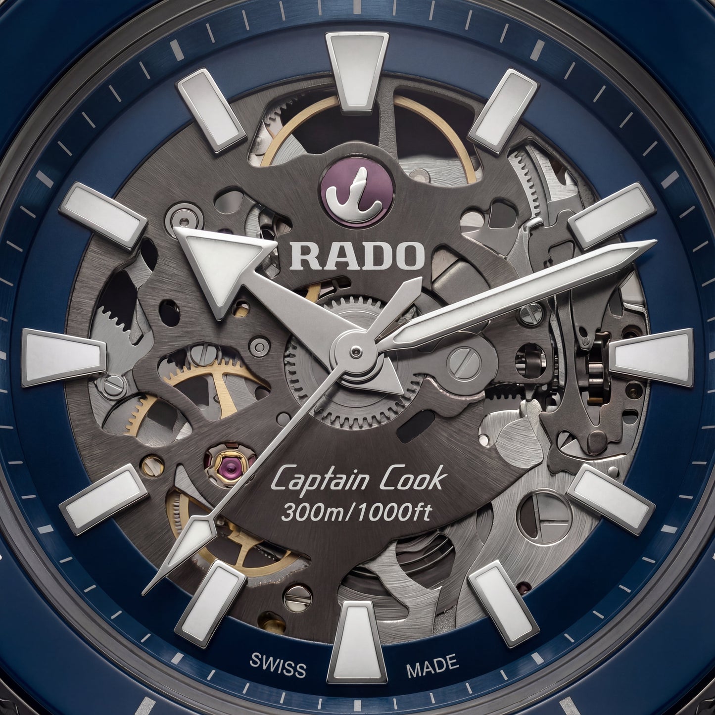Ocean Blue Skeleton Dial Automatic Men’s Watch