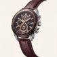 Luxury Brown Leather Chronograph Watch for Men