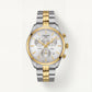 Elegant Dual-Tone White Dial Chronograph Men’s Watch