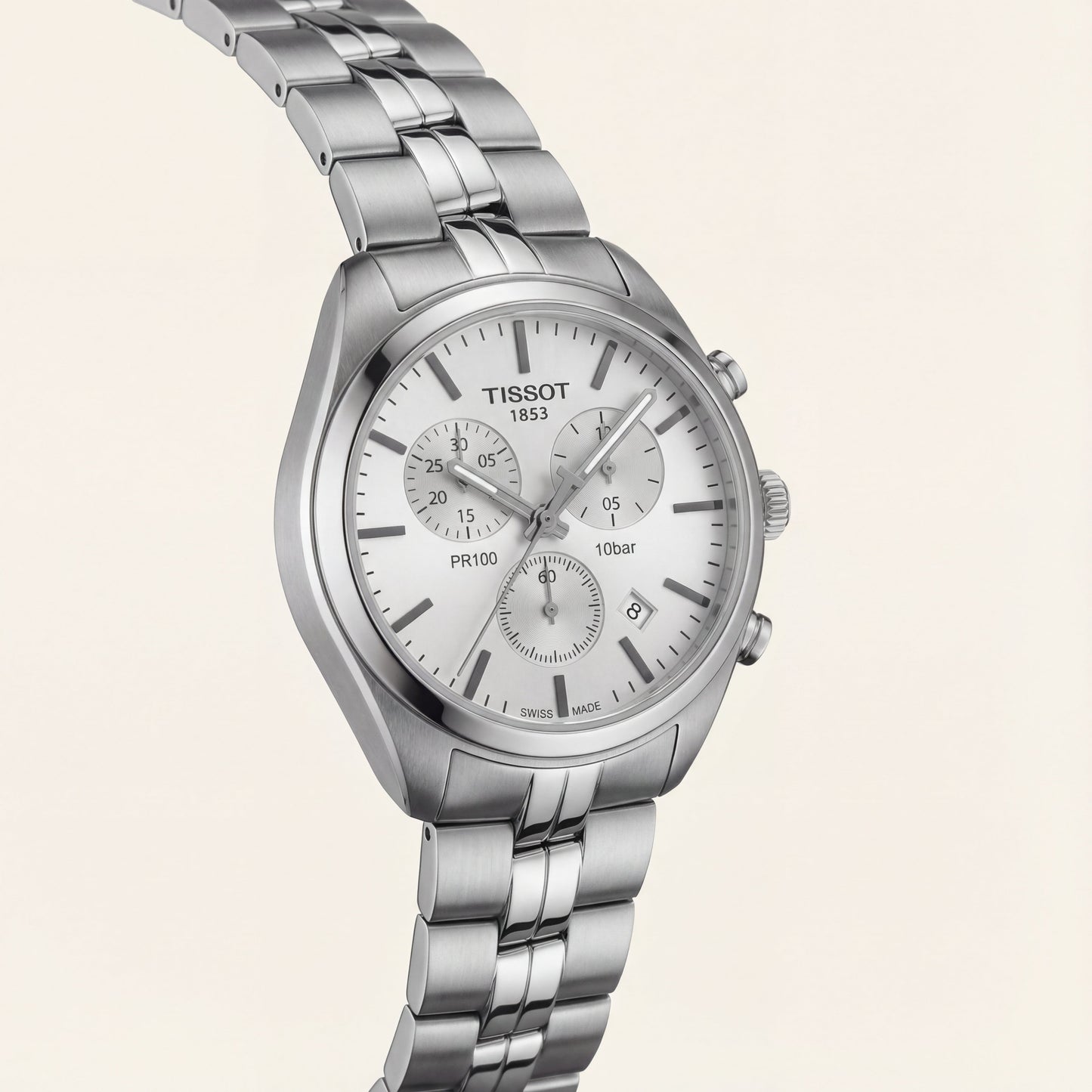 Silver Sunray Dial Chronograph Men’s Watch