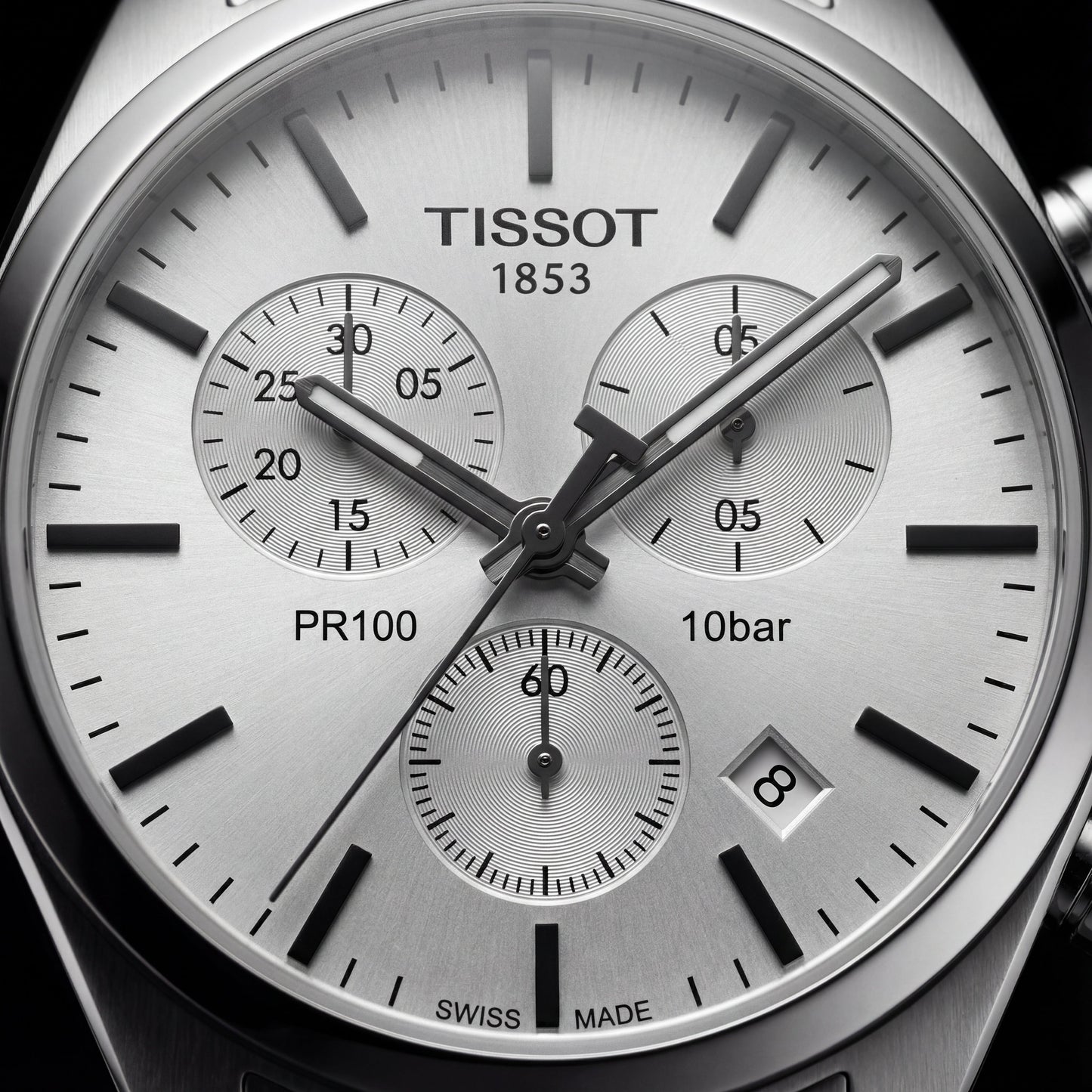 Silver Sunray Dial Chronograph Men’s Watch