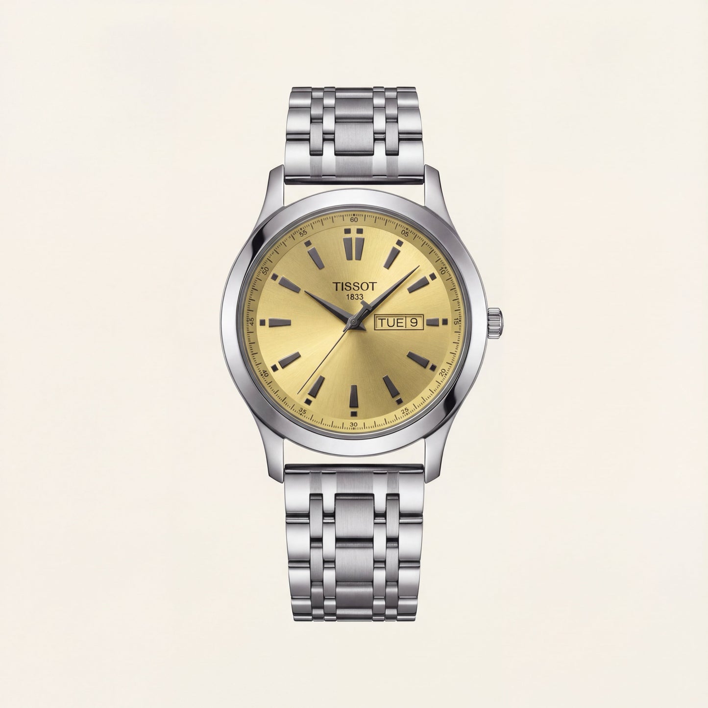 Classic Champagne Dial Steel Men’s Watch