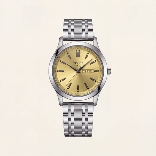 Classic Champagne Dial Steel Men’s Watch