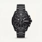 Stealth Black Steel Chronograph Men’s Watch