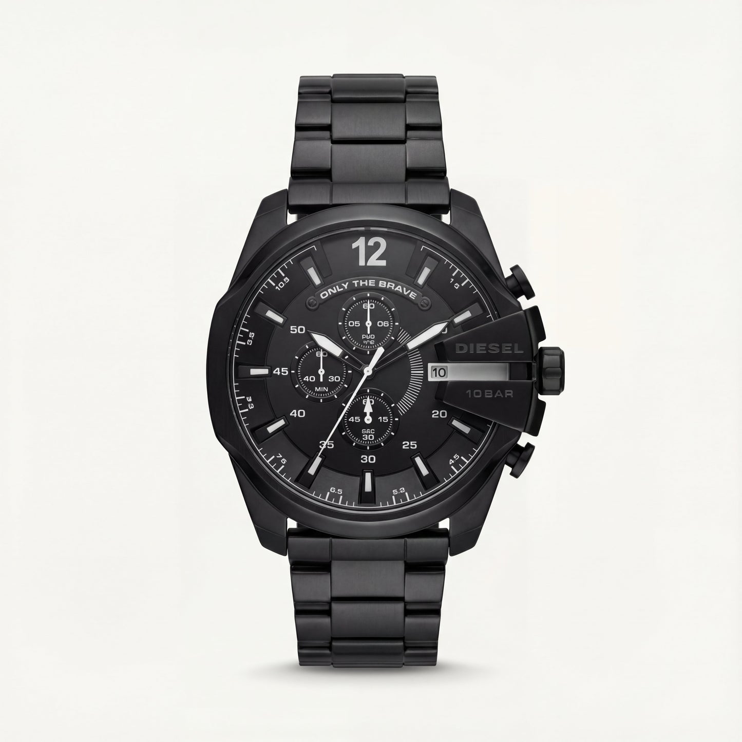 Stealth Black Steel Chronograph Men’s Watch