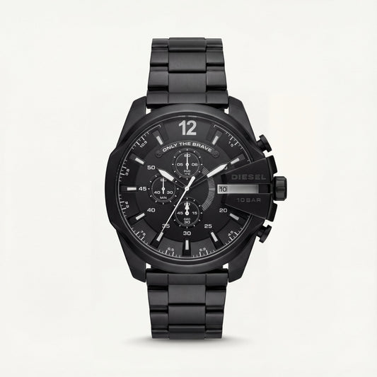 Stealth Black Steel Chronograph Men’s Watch