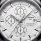 Classic White Dial -Style Chronograph Men’s Watch
