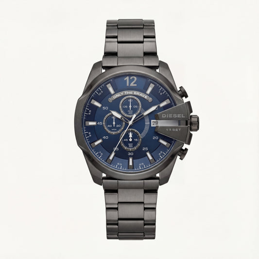 Midnight Blue Steel Chronograph Men’s Watch