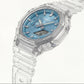 Transparent Case Blue Dial Digital-Analog Men’s Watch