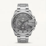 All-Silver Chronograph Men’s Watch with Industrial Finish