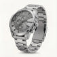 All-Silver Chronograph Men’s Watch with Industrial Finish