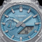 Transparent Case Blue Dial Digital-Analog Men’s Watch