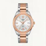 Two-Tone Rose Gold Solar Quartz Stainless Steel Classic Watch