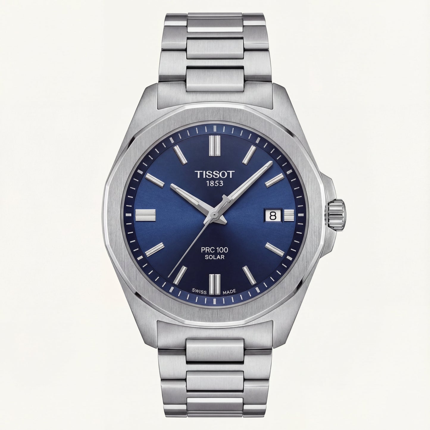Deep Blue Solar Quartz Stainless Steel Everyday Watch