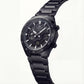 All-Black Solar Chronograph Stainless Steel Sports Watch