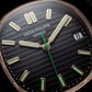 Rose Gold Green Bezel Luxury Metal Watch for Men