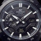 All-Black Solar Chronograph Stainless Steel Sports Watch