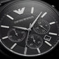 Luxury Full Black Chronograph Style Wrist Watch