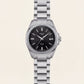 Classic Black Dial Solar Quartz Stainless Steel Watch