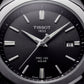 Classic Black Dial Solar Quartz Stainless Steel Watch