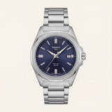 Midnight Blue Solar Quartz Stainless Steel Dress Watch