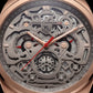 Premium Open-Work Skeleton Dial Watch with Suede Leather Strap