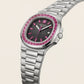 Pink Gem Bezel Luxury Stainless Steel Watch – Premium Edition