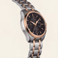 Luxury Black Dial Two-Tone Chronograph Watch for Men