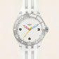 Transparent White Sport Men’s Watch with Silicone Strap