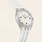 Transparent White Sport Men’s Watch with Silicone Strap