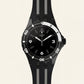 All-Black Sport Men’s Watch with Silicone Strap