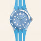 Blue Transparent Sport Men’s Watch with Silicone Strap