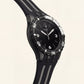 All-Black Sport Men’s Watch with Silicone Strap