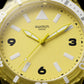 Yellow Transparent Sport Men’s Watch with White Silicone Strap