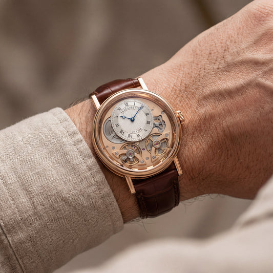 Rose Gold Skeleton Tourbillon-Style Luxury Men’s Watch with Leather Strap