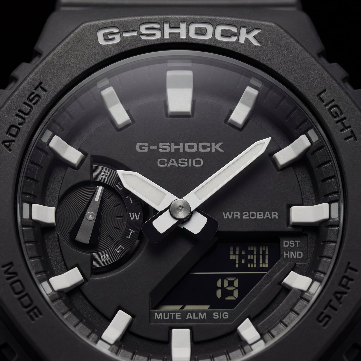 All-Black Tactical Digital-Analog Men’s Watch with Shock-Resistant Sport Strap