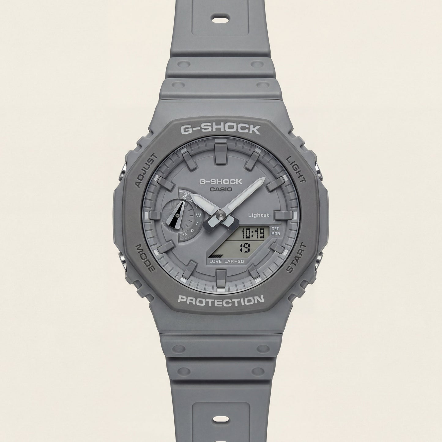 Matte Grey Shock-Resistant Analog-Digital Men’s Watch with Minimal Sport Finish