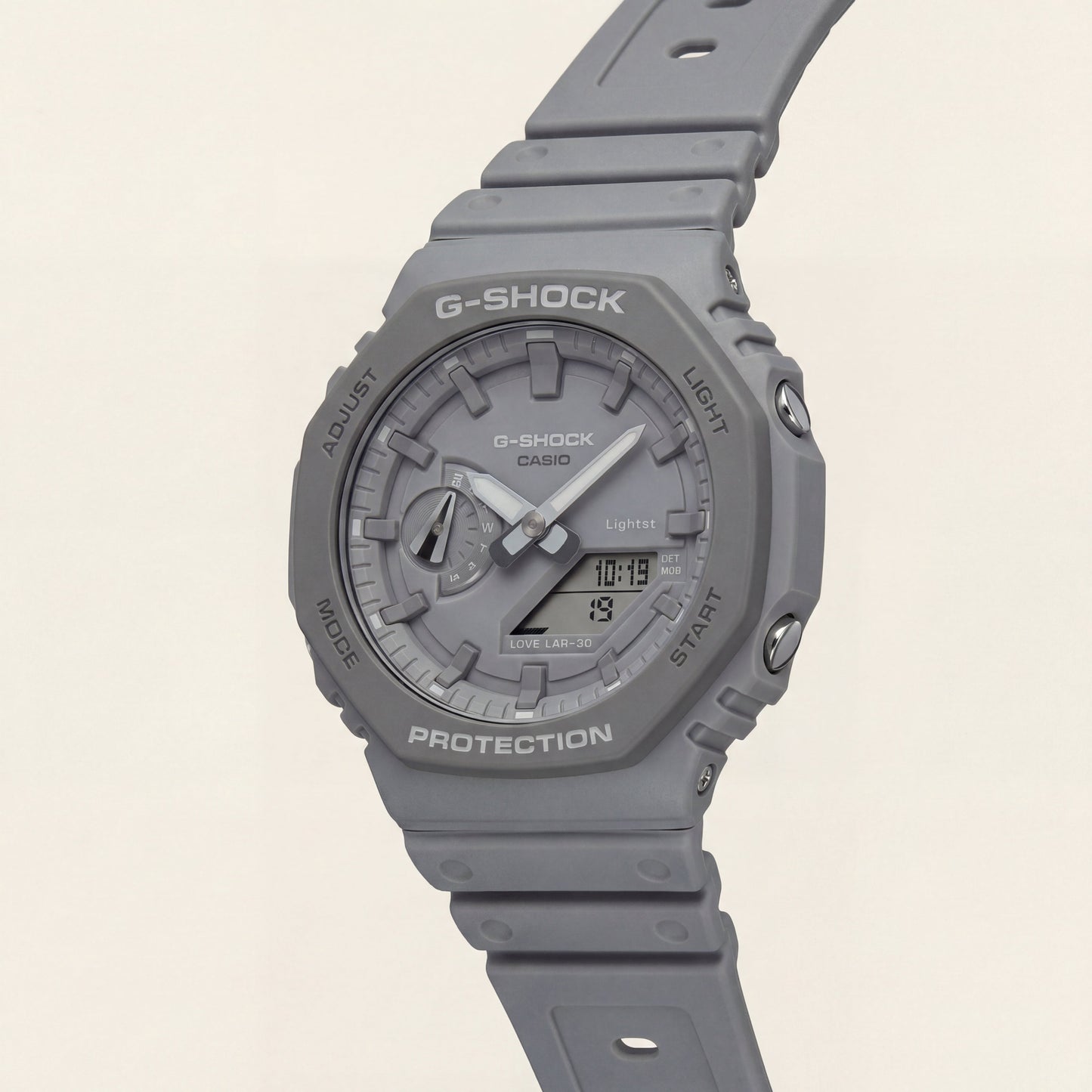 Matte Grey Shock-Resistant Analog-Digital Men’s Watch with Minimal Sport Finish