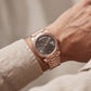 Rose Gold Day-Date President-Style Luxury Men’s Watch with Charcoal Dial
