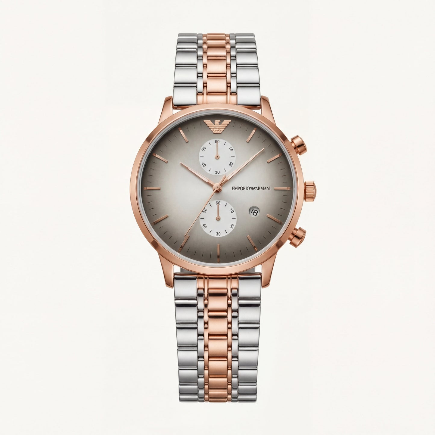 Two-Tone Rose Gold Chronograph Luxury Women’s Watch with Champagne Dial